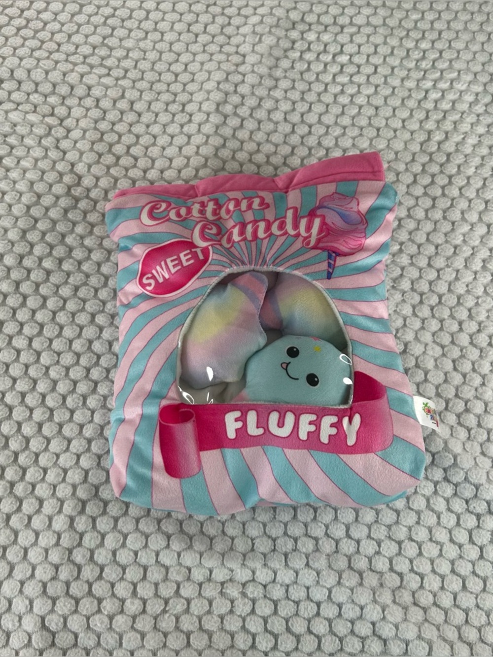 Smoochy Pals Cotton Candy Zipper Plush Bag Set 4 Mini Toys